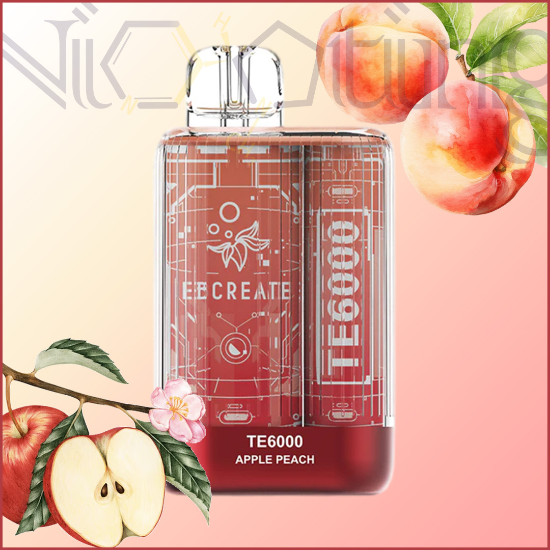 elfbar 6000 apple peach پاد یکبار مصرف سیب هلو الف بار 6000 پاف
