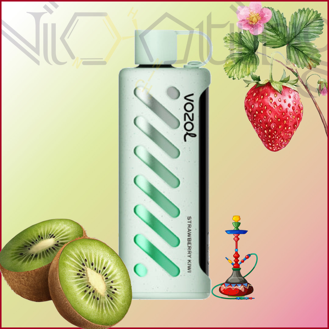 Vozol motori strawberry kiwi پاد یکبار مصرف کیوی توت فرنگی 25 هزار پاف نیکوتین پایین(VOZOL)