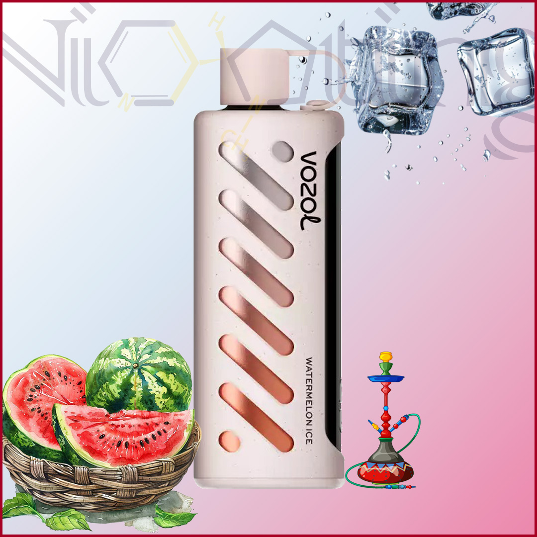 Vozol motori watermelon ice پاد یکبار مصرف هندوانه یخ 25 هزار پاف نیکوتین پایین(VOZOL)