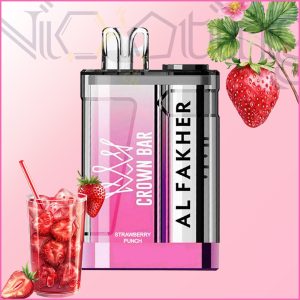 پاد یکبار مصرف الفاخر alfakher نوشیدنی توت فرنگی 9000 پاف strawberry punch