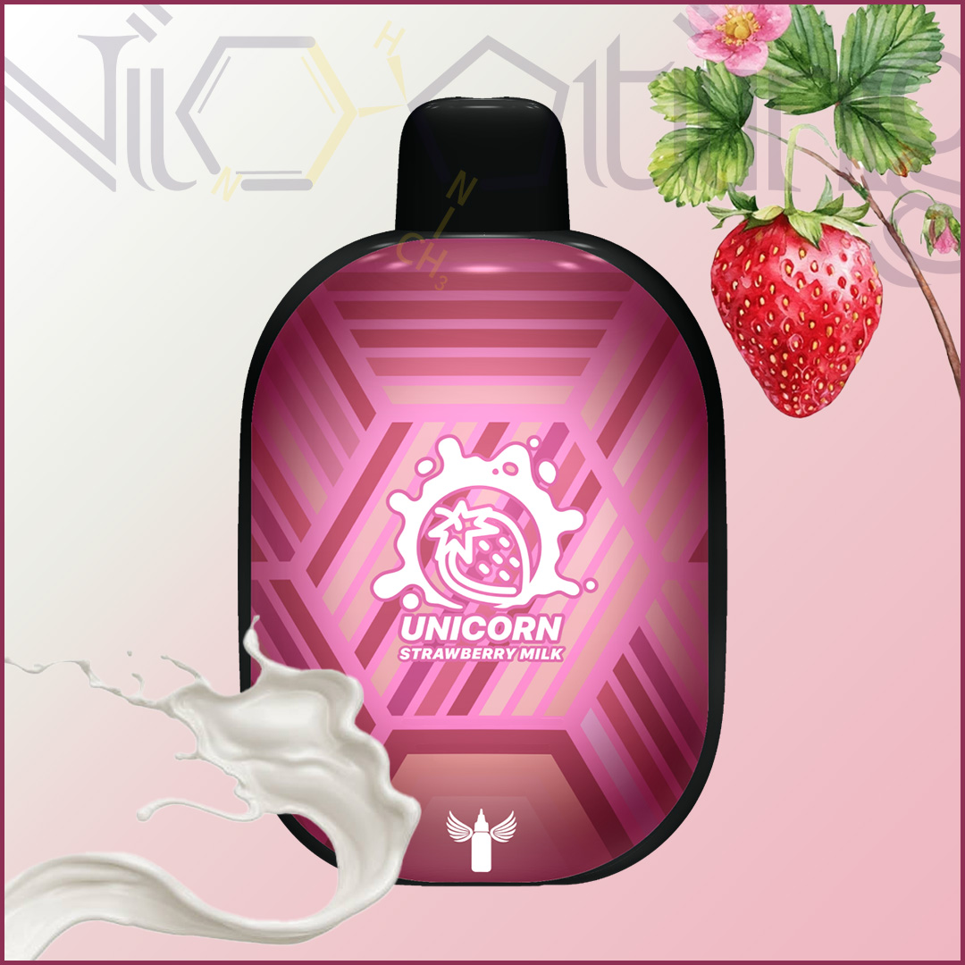 DrVape 5500 Unicorn پاد یکبار مصرف دکتر ویپ شیر توت فرنگی 5500 پاف