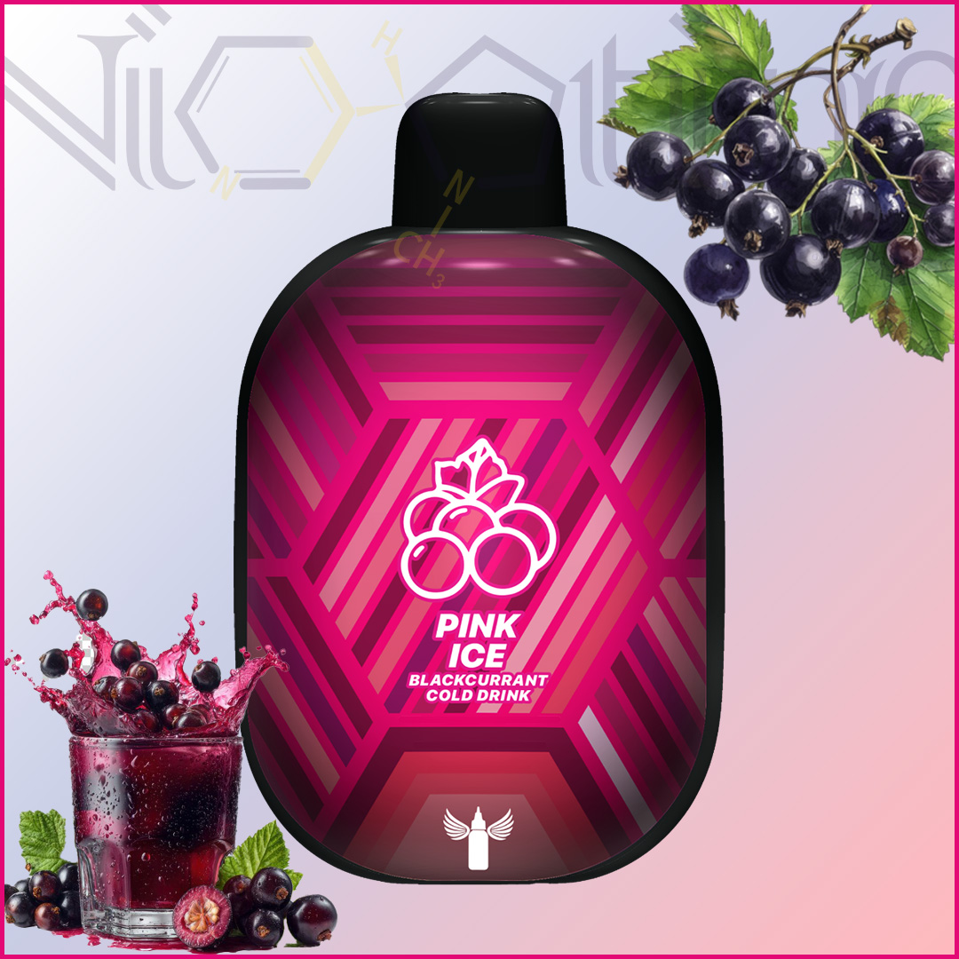DrVape 5500 pink ice پاد یکبار مصرف دکتر ویپ نوشیدنی زغال اخته بلوبری 5500 پاف