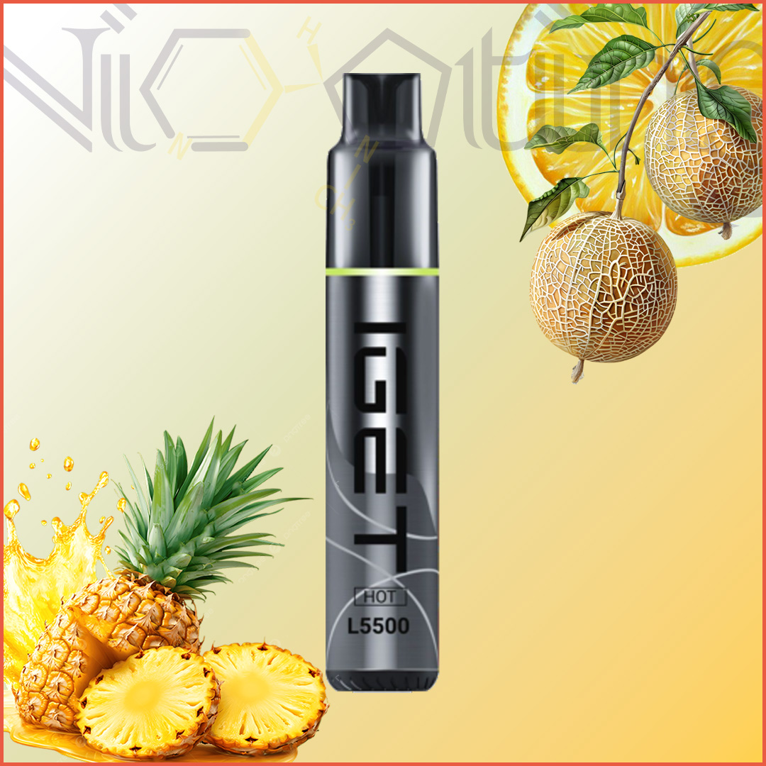 IGET hot 5500 melon pineapple orange پاد یکبار مصرف IGET هلو یخ 5500 پاف