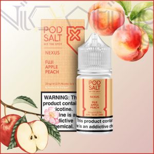 سالت سیب سرخ هلو برند پاد سالت(Pod Salt Fuji Apple Peach)