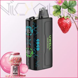 پاد یکبار مصرف UWELL KOKO BAR توت فرنگی آدامس Strawberry Bubblegum 60000 پاف