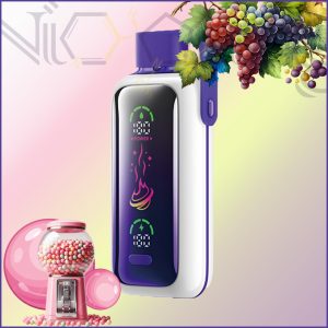 پاد یکبار مصرف وزول انگور آدامس بادکنکی 20000 پاف ( Vozol grape bubblegum)