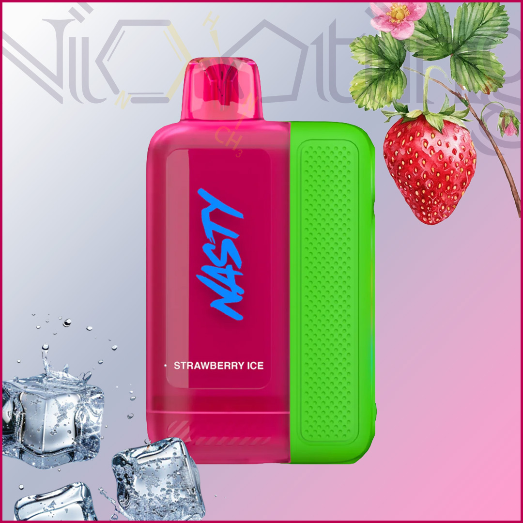 Nasty Bolt 50k strawberry ice پاد یکبار مصرف نستی بولت توت فرنگی یخ 50000 پاف(Nasty Bolt 50k strawberry Ice)