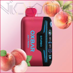 پاد یکبار مصرف اکسبار جی توربو هلو آبدار 36000 پاف نیکوتین قابل تنظیم (Oxbar GTURBO 36k juicy peach)