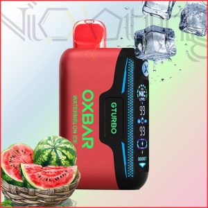 پاد یکبار مصرف اکسبار جی توربو هندوانه یخ 36000 پاف نیکوتین قابل تنظیم (Oxbar GTURBO 36k watermelon ice)