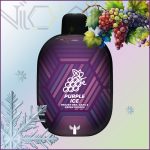 پاد یکبار مصرف دکتر ویپ بنفش انگورهای قرمز، سیاه و سبز یخ زده 5500 پاف (DrVape 5500 puffs Purple Ice)