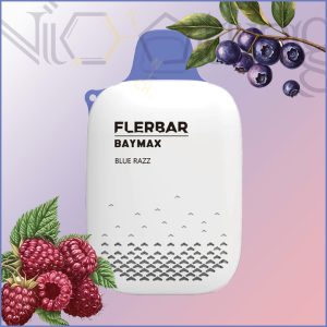 پاد یکبار مصرف فلربار بدون نیکوتین بیمکس بلوبری رزبری 3500 پاف (Flerbar Baymax 3500 puffs Blue Razz)