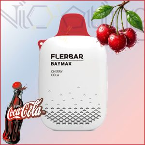 پاد یکبار مصرف بدون نیکوتین فلربار بیمکس گیلاس نوشابه 3500 پاف (Flerbar Baymax 3500 puffs Cherry Cola)