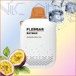 پاد یکبار مصرف بدون نیکوتین فلربار بیمکس پشن فروت یخ 3500 پاف (Flerbar Baymax 3500 puffs Passionfruit Ice)