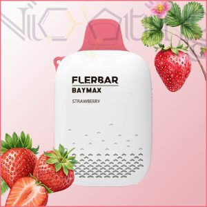 پاد یکبار مصرف بدون نیکوتین فلربار بیمکس توت فرنگی 3500 پاف (Flerbar Baymax 3500 puffs Strawberry)