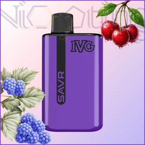 پاد یکبار مصرف IVG رزبری آبی گیلاس 3000 پاف (IVG SAVR 3000 puffs Blue Razz Cherry)