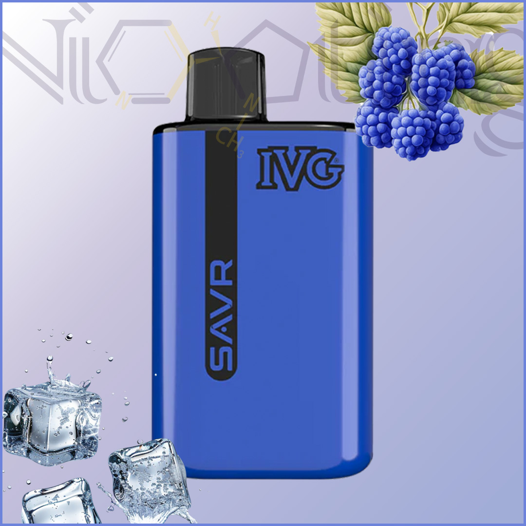 IVG SAVR 3000 Blue Razz Ice پاد یکبار مصرف IVG رزبری آبی یخ 3000 پاف (IVG SAVR 3000 puffs Blue Razz Ice)