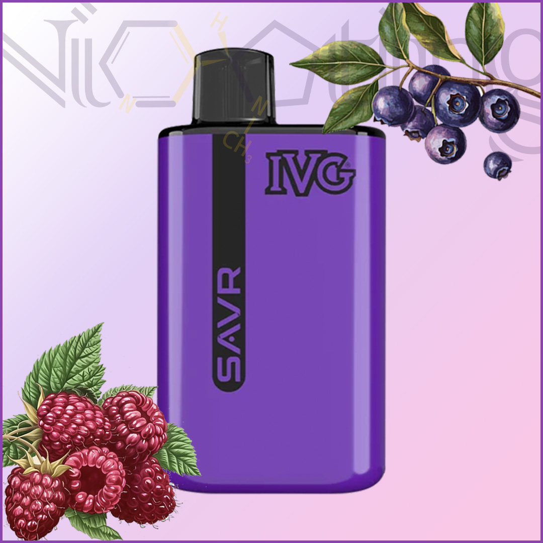 IVG SAVR 3000 Blueberry Raspberry پاد یکبار مصرف IVG بلوبری رزبری 3000 پاف (IVG SAVR 3000 puffs Blueberry Raspberry)