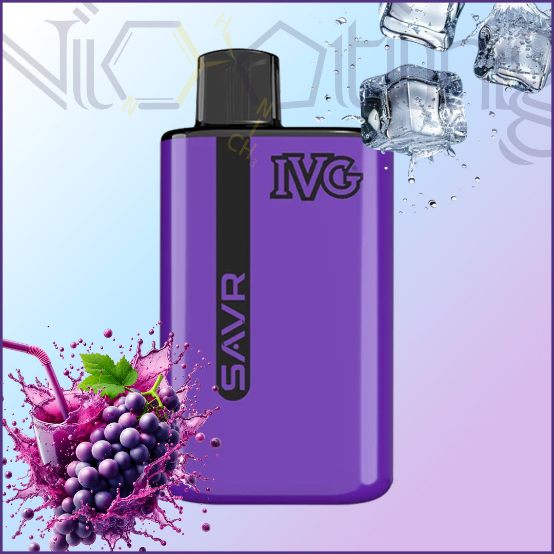 IVG SAVR 3000 Grape Ice پاد یکبار مصرف IVG انگور یخ 3000 پاف (IVG SAVR 3000 puffs Grape Ice)