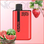پاد یکبار مصرف IVG توت فرنگی هندوانه 3000 پاف (IVG SAVR 3000 puffs Strawberry Watermelon)