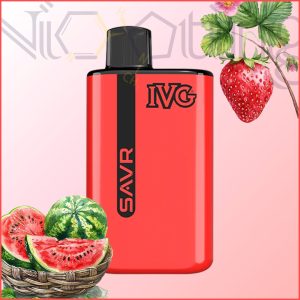 پاد یکبار مصرف IVG توت فرنگی هندوانه 3000 پاف (IVG SAVR 3000 puffs Strawberry Watermelon)
