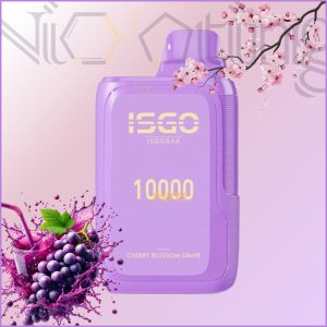 پاد یکبار مصرف ایزگو انگور شکوفه های گیلاس 10000 پاف (Isgo 10000 puffs Cherry Blossom Grape)