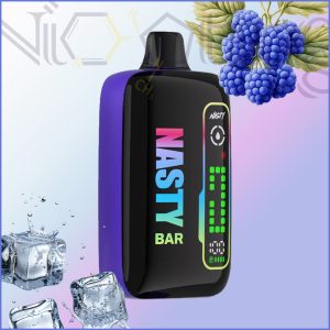 پاد یکبار مصرف نستی رزبری آبی یخ 16000 پاف (Nasty 16k puffs Blue razz ice)