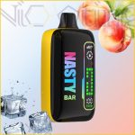 پاد یکبار مصرف نستی هلو یخ 16000 پاف (Nasty 16k puffs Peach Ice)