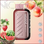 پاد یکبار مصرف وزول شیرین و خنک قابل تنظیم توت فرنگی هندوانه هلو 50000 پاف (Vozol Gear ice&sweet 50k Strawmelon peach)