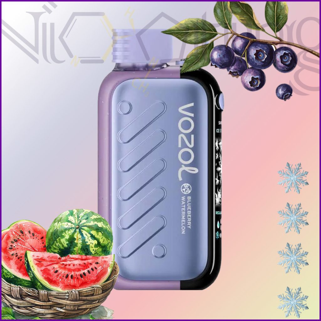 پاد یکبار مصرف وزول شیرین و خنک قابل تنظیم بلوبری هندوانه 50000 پاف (Vozol Gear ice&sweet 50k Blueberry watermelon)