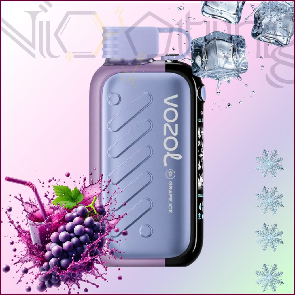 پاد یکبار مصرف وزول شیرین و خنک قابل تنظیم انگور یخ 50000 پاف (Vozol Gear ice&sweet 50k Grape Ice)