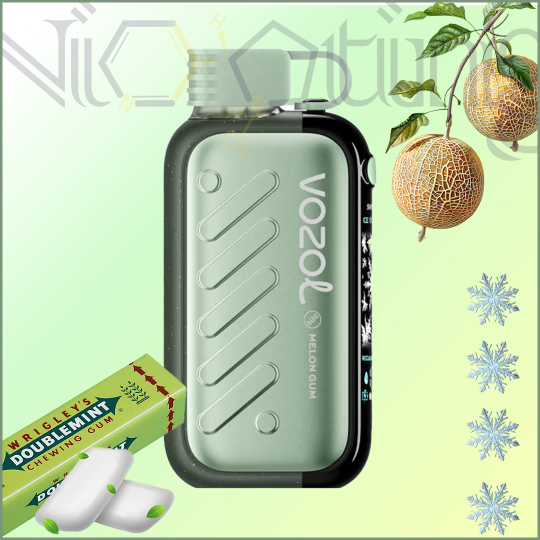 Vozol Gear ice&sweet 50k melon gum پاد یکبار مصرف وزول شیرین و خنک قابل تنظیم طالبی آدامس 50000 پاف (Vozol Gear ice&sweet 50k Melon gum)