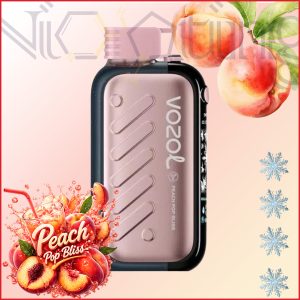 پاد یکبار مصرف وزول شیرین و خنک قابل تنظیم هلوی ناب یخ 50000 پاف (Vozol Gear ice&sweet 50k Peach Pop Bliss)
