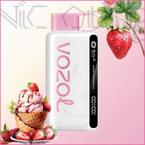 پاد یکبار مصرف وزول استار توت فرنگی بستنی 12000 پاف (Vozol Star 12k Strawberry Iceceram)