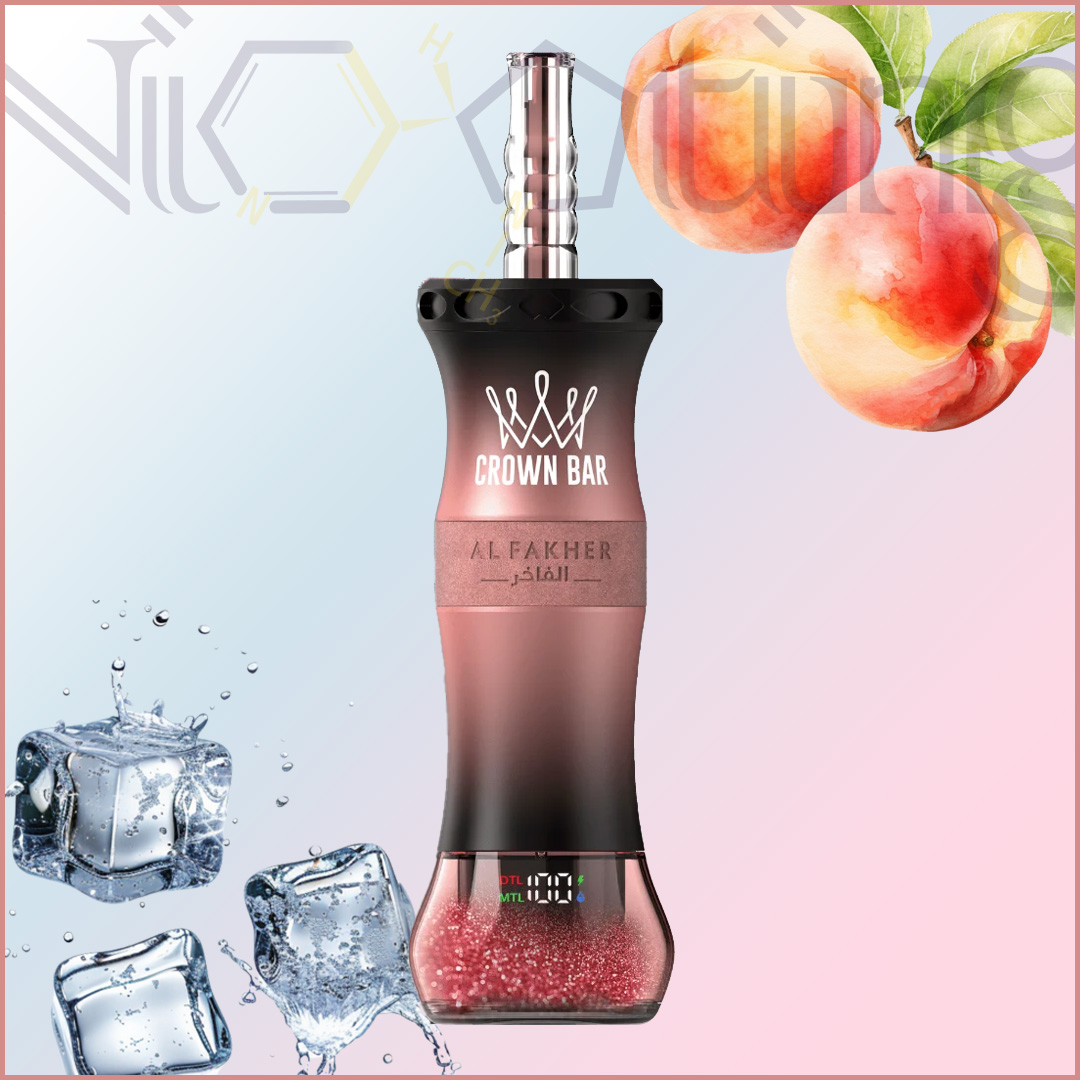 Al fakher 60k CloudX Peach Ice پاد ویپ یکبار مصرف الفاخر کلود ایکس هلو یخ 60000 پاف(Al Fakher CloudX 60k Peach Ice)