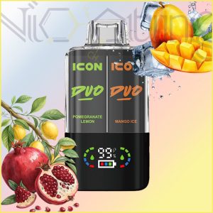 پاد یکبار مصرف 2 در 1 آیکون دوو انار لیمو و انبه یخ 20000 پاف(Icon DUO 20k Pomegranate Lemon Mango ice)