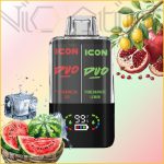 پاد یکبار مصرف 2 در 1 آیکون دوو هندوانه یخ و لیمو انار 20000 پاف(Icon DUO 20k Watermelon Ice Pomegranate Lemon)