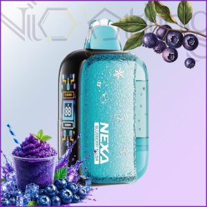 پاد یکبار مصرف نکسا پیکس مخزن شفاف یخ در بهشت بلوبری 35000 پاف(Nexa Pix 35k blueberry slush)