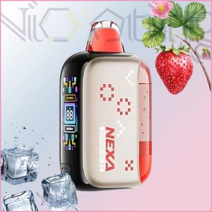پاد یکبار مصرف نکسا پیکس مخزن شفاف توت فرنگی یخ 35000 پاف(Nexa Pix 35k Strawberry Ice)